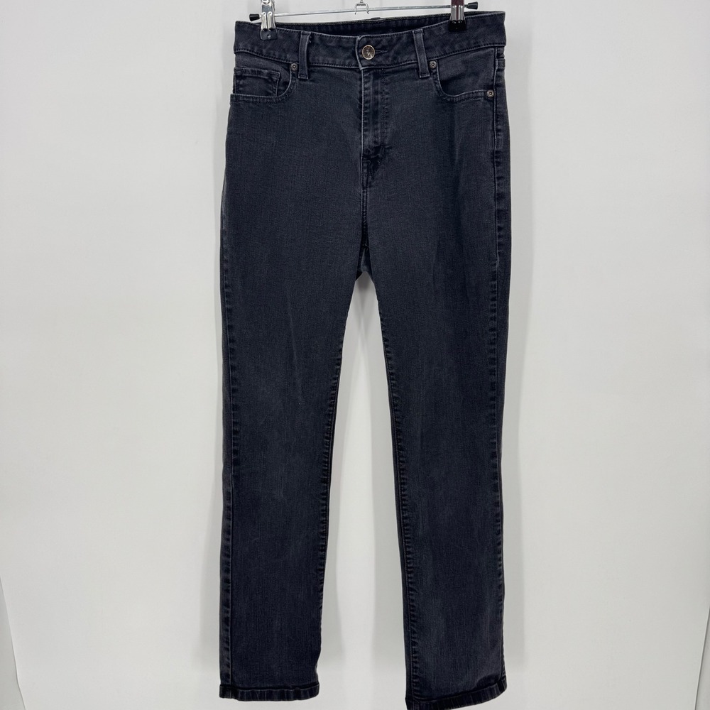 LL Bean Classic Fit‎ Womens Dark Wash Straight Leg High rise Jeans Size 10